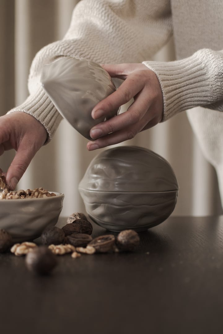 Walnut kom met deksel, Dust DBKD