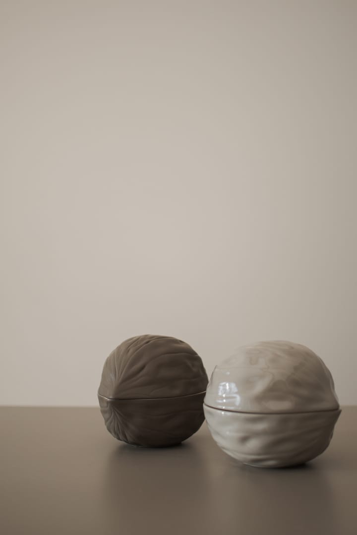 Walnut kom met deksel, Dust DBKD