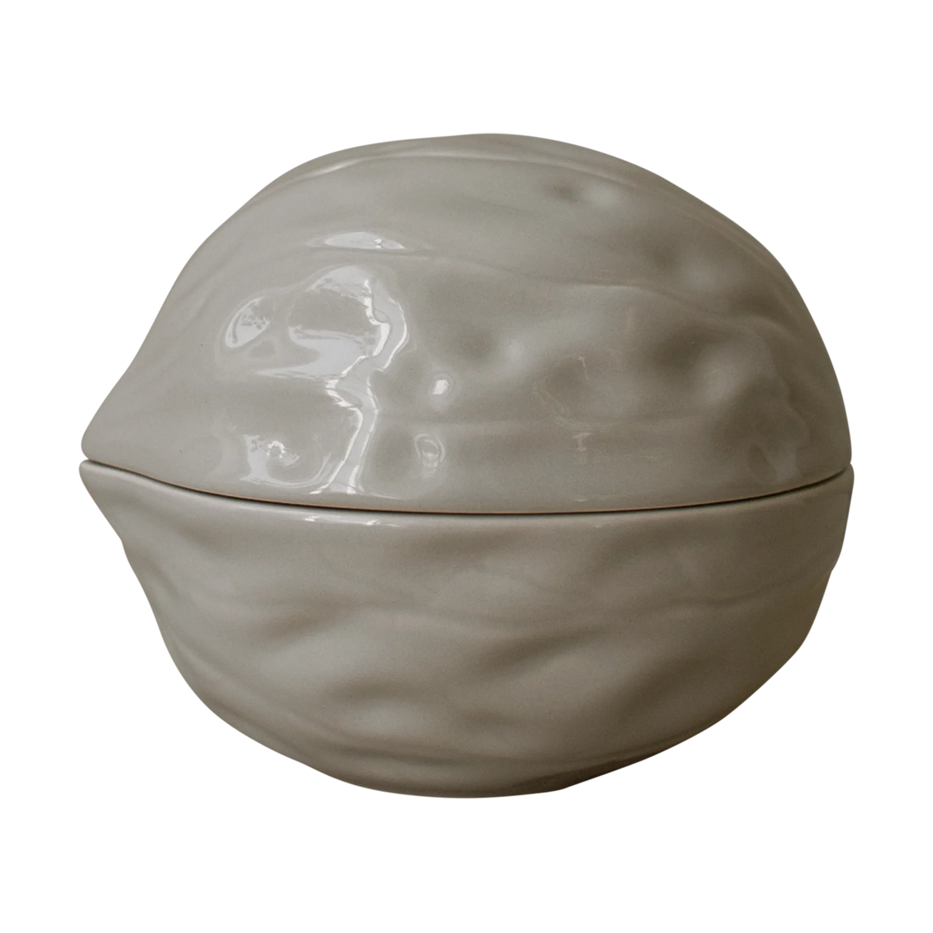 Walnut kom met deksel, Shiny mole DBKD