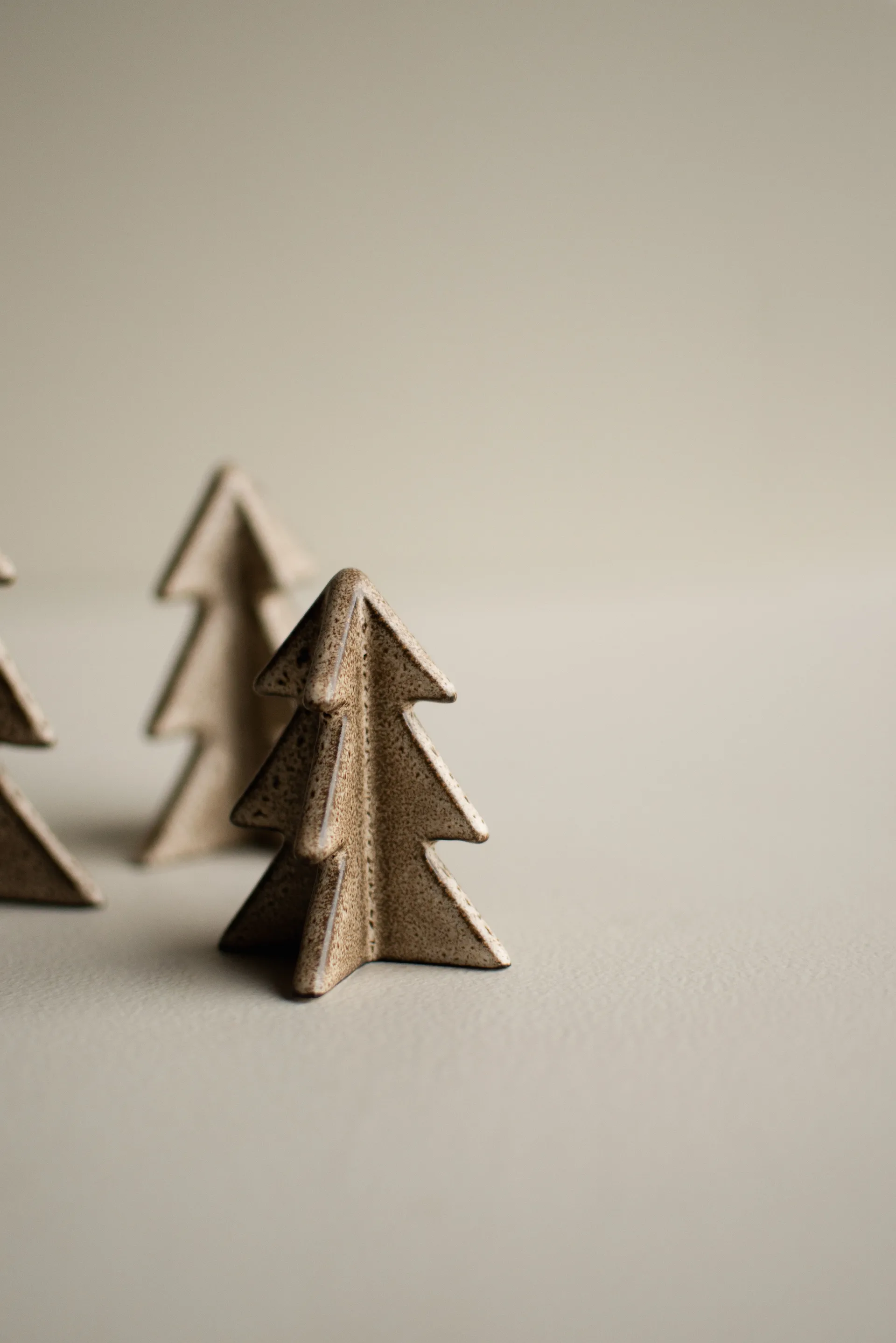 Winter boom decoratie, Beige, 7 cm DBKD