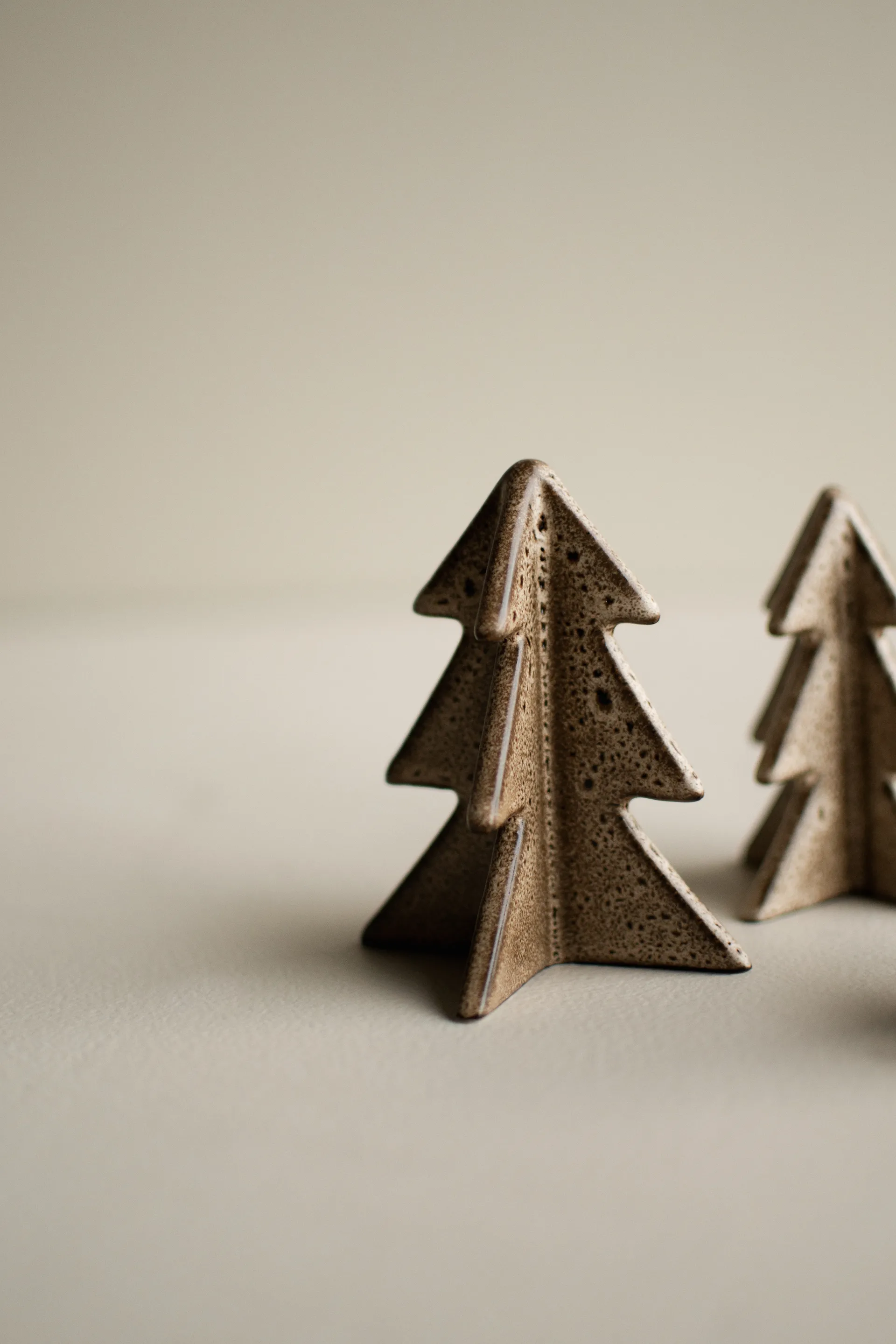 Winter boom decoratie, Beige, 9,5 cm DBKD