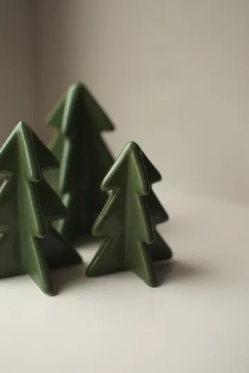 Winter boom decoratie - Groen, 7 cm - DBKD