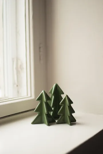 Winter boom decoratie - Groen, 7 cm - DBKD