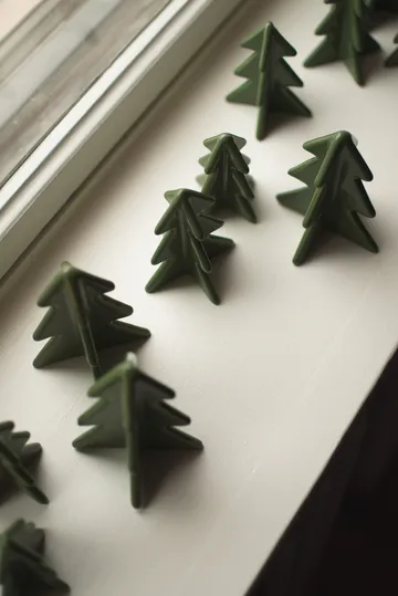 Winter boom decoratie - Groen, 7 cm - DBKD