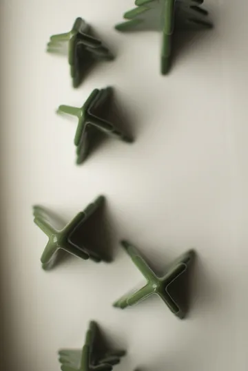 Winter boom decoratie - Groen, 7 cm - DBKD