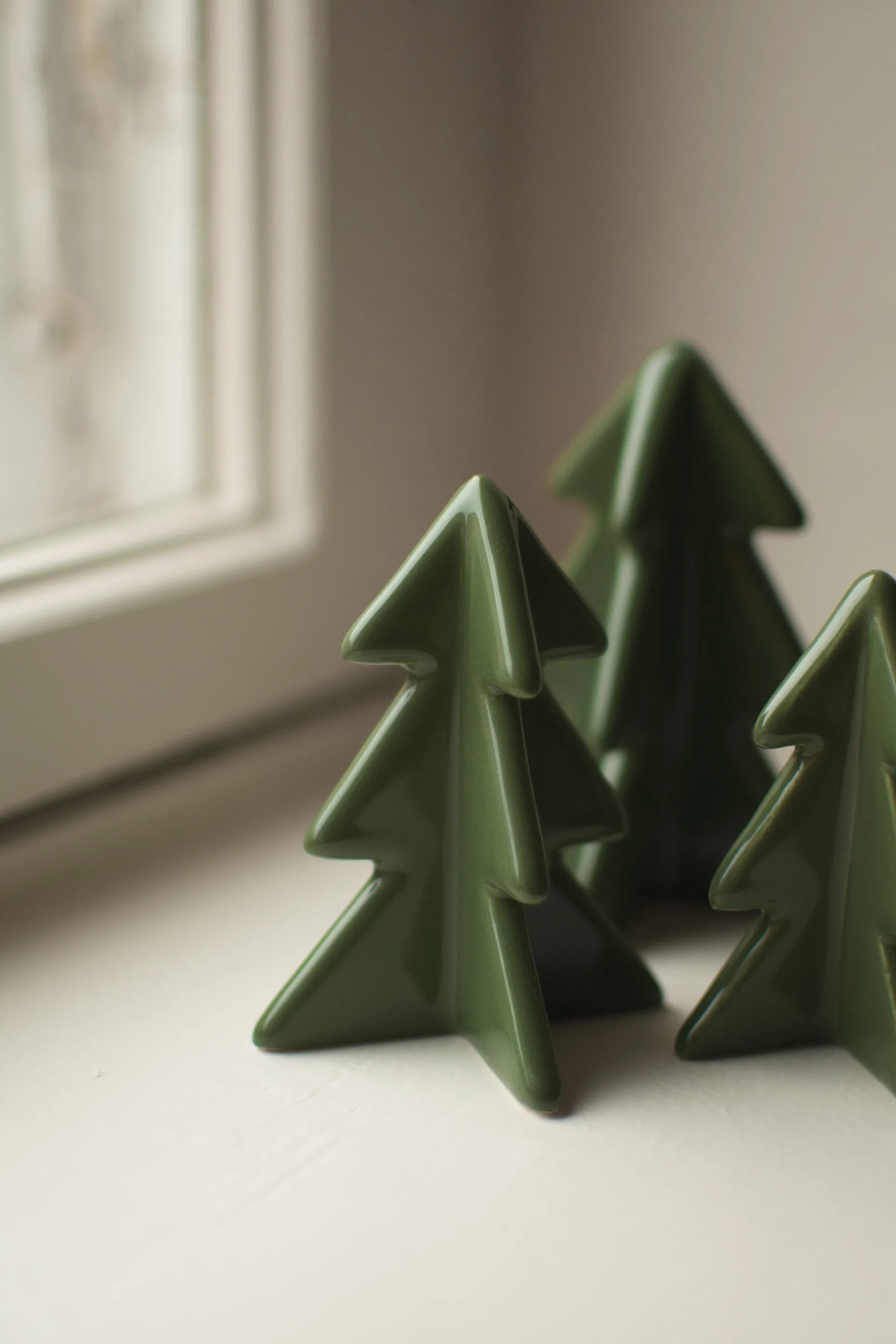 Winter boom decoratie, Groen, 8 cm DBKD