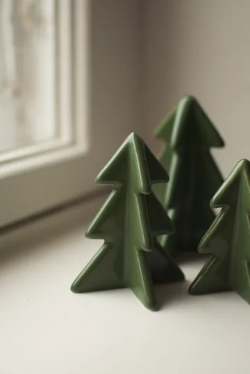 Winter boom decoratie - Groen, 8 cm - DBKD