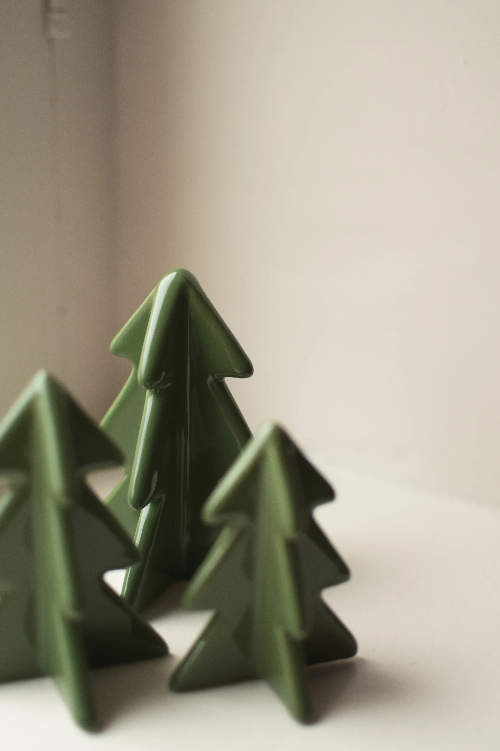 Winter boom decoratie, Groen, 9,5 cm DBKD