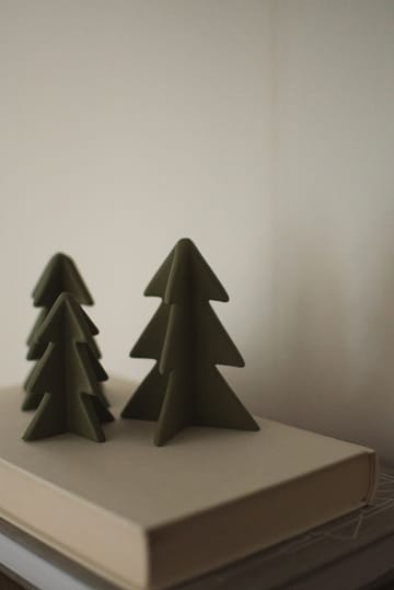 Winter boom decoratie - Groen, 9,5 cm - DBKD