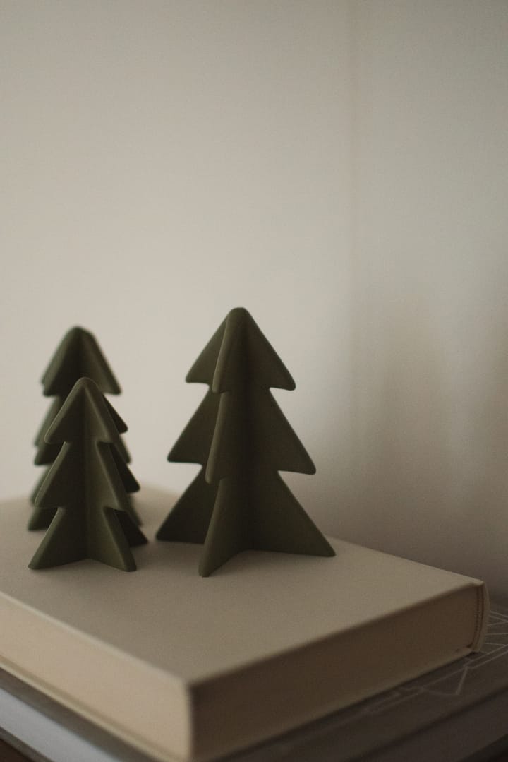 Winter boom decoratie, Groen, 9,5 cm DBKD