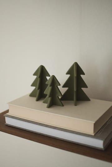 Winter boom decoratie - Groen, 9,5 cm - DBKD