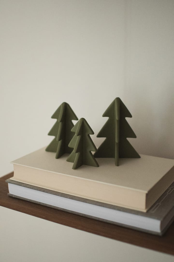 Winter boom decoratie, Groen, 9,5 cm DBKD