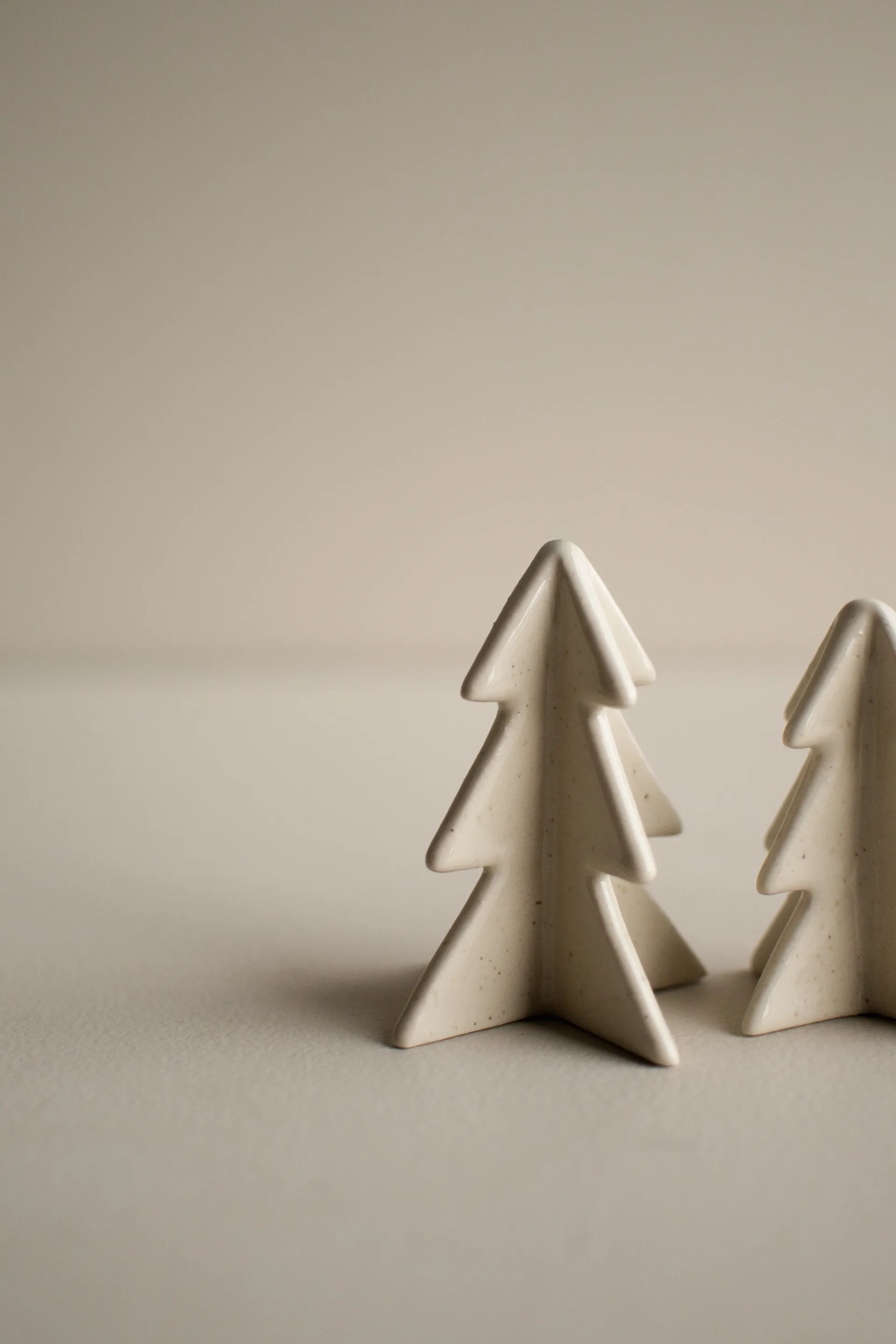 Winter boom decoratie, Vanille, 9,5 cm DBKD