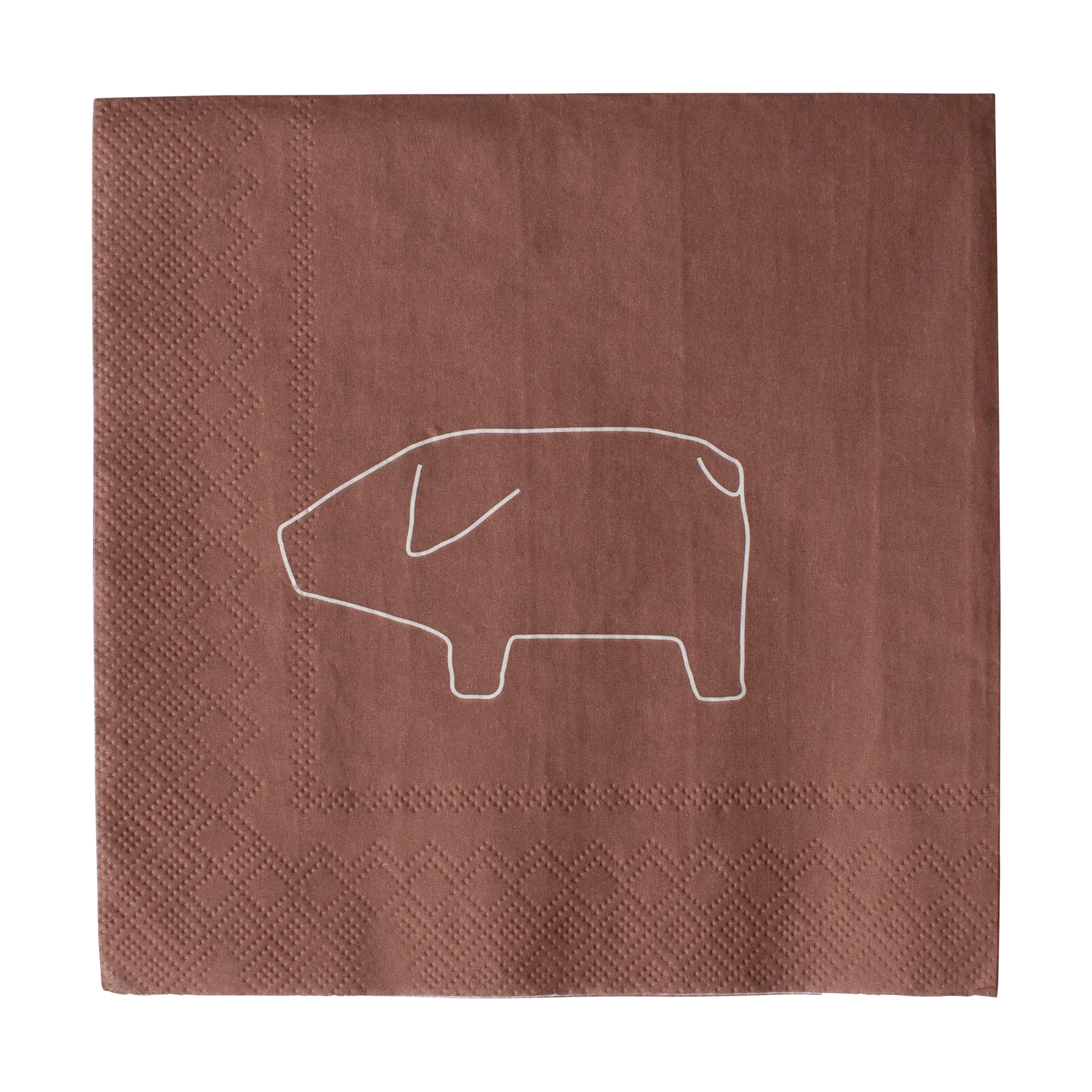 Zweedse varken pappersservet 33x33 cm 20-pack, Rood DBKD