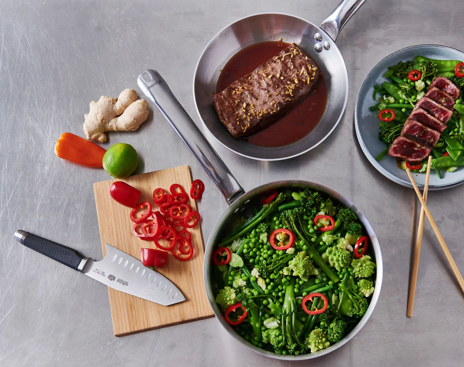 Alchimy sauteerpan roestvrij staal, Ø24 cm De Buyer