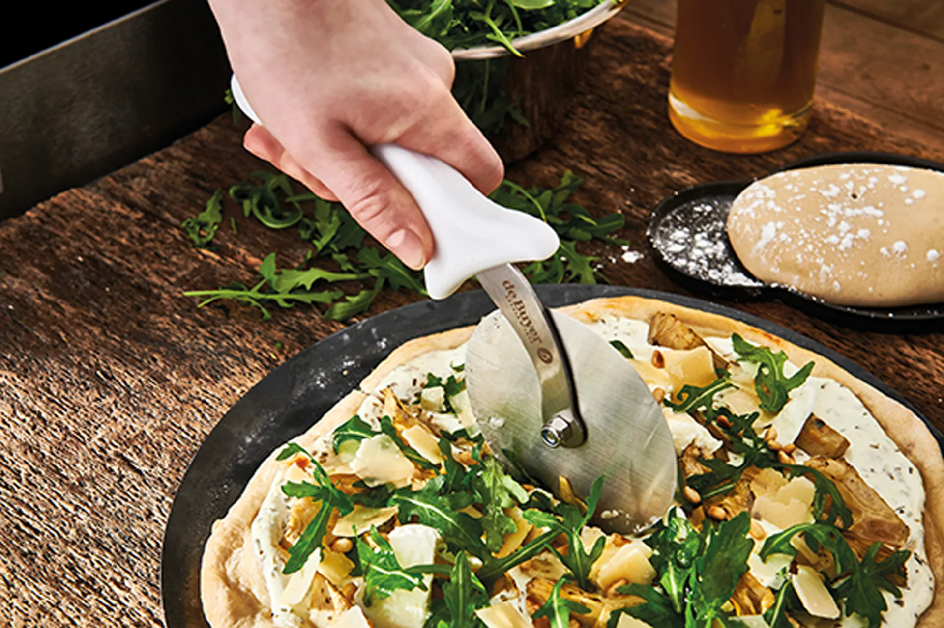 De Buyer pizzasnijder , Roestvrij staal De Buyer