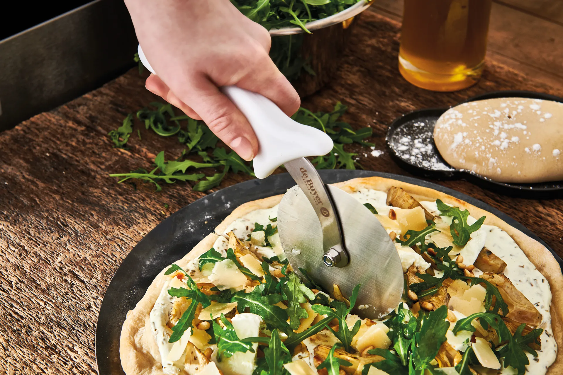 De Buyer pizzasnijder , Roestvrij staal De Buyer