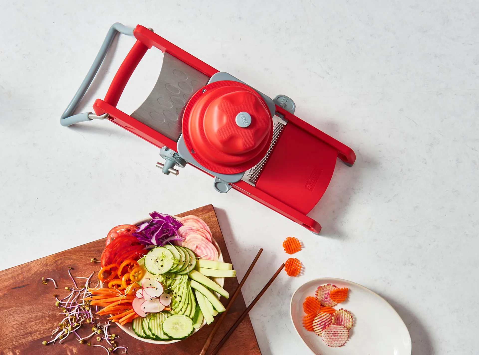 De Buyer Swing Plus mandoline, Rood De Buyer