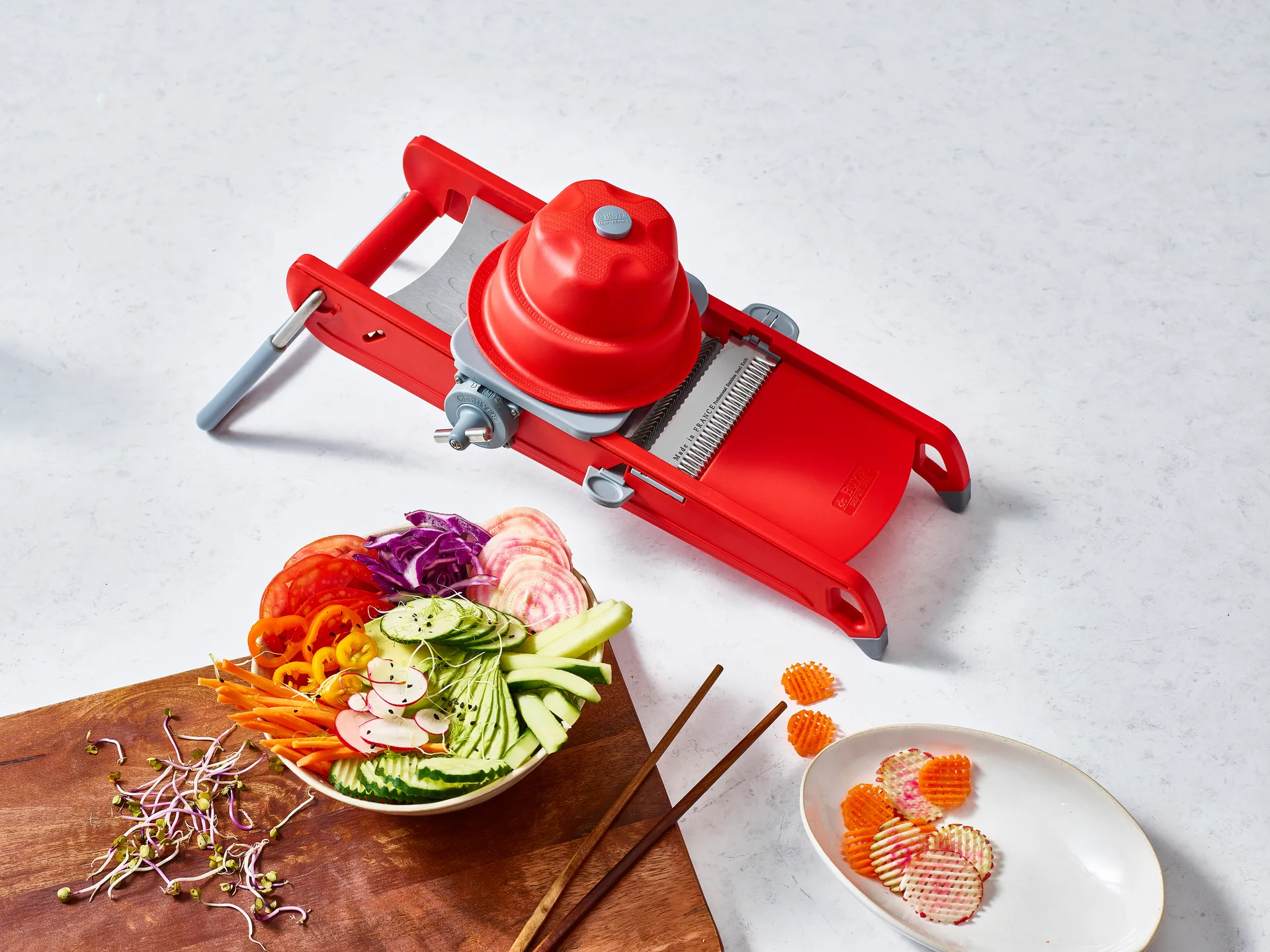 De Buyer Swing Plus mandoline, Rood De Buyer