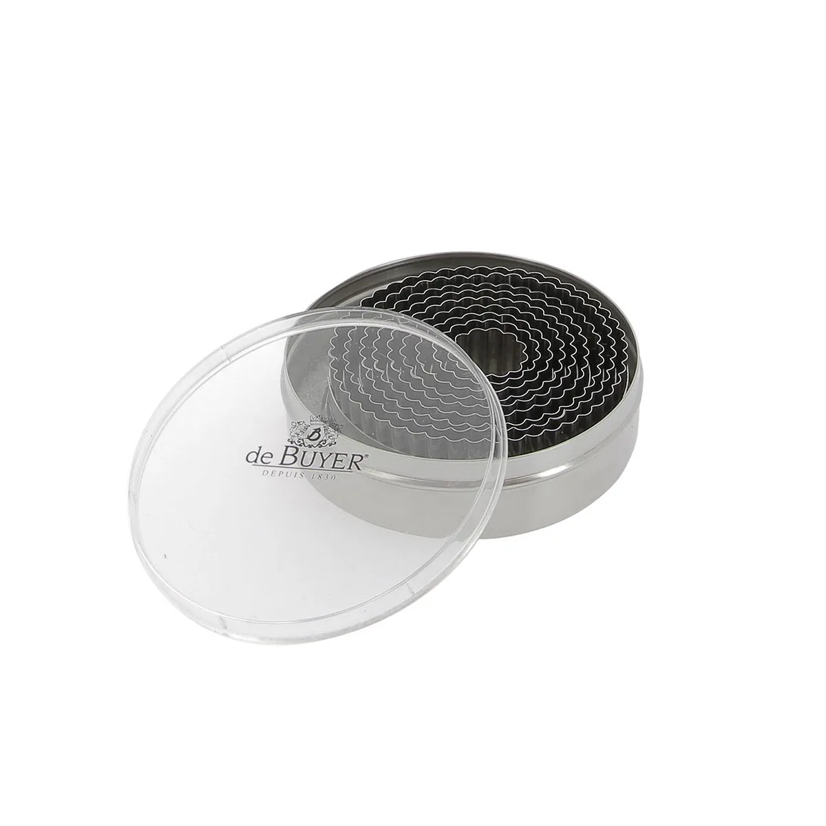 Gekartelde uitsteker set 9-pack, Roestvrij staal De Buyer