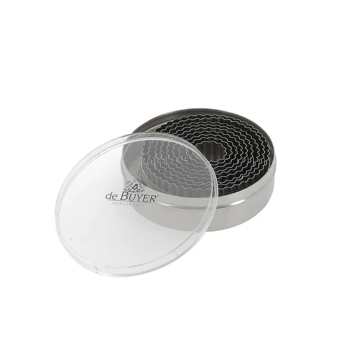 Gekartelde uitsteker set 9-pack - Roestvrij staal - De Buyer