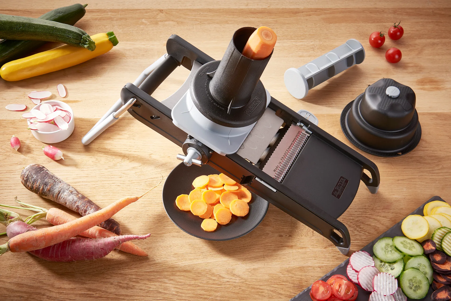 Gravity snijkit toebehoren de Buyer mandoline, Zwart De Buyer