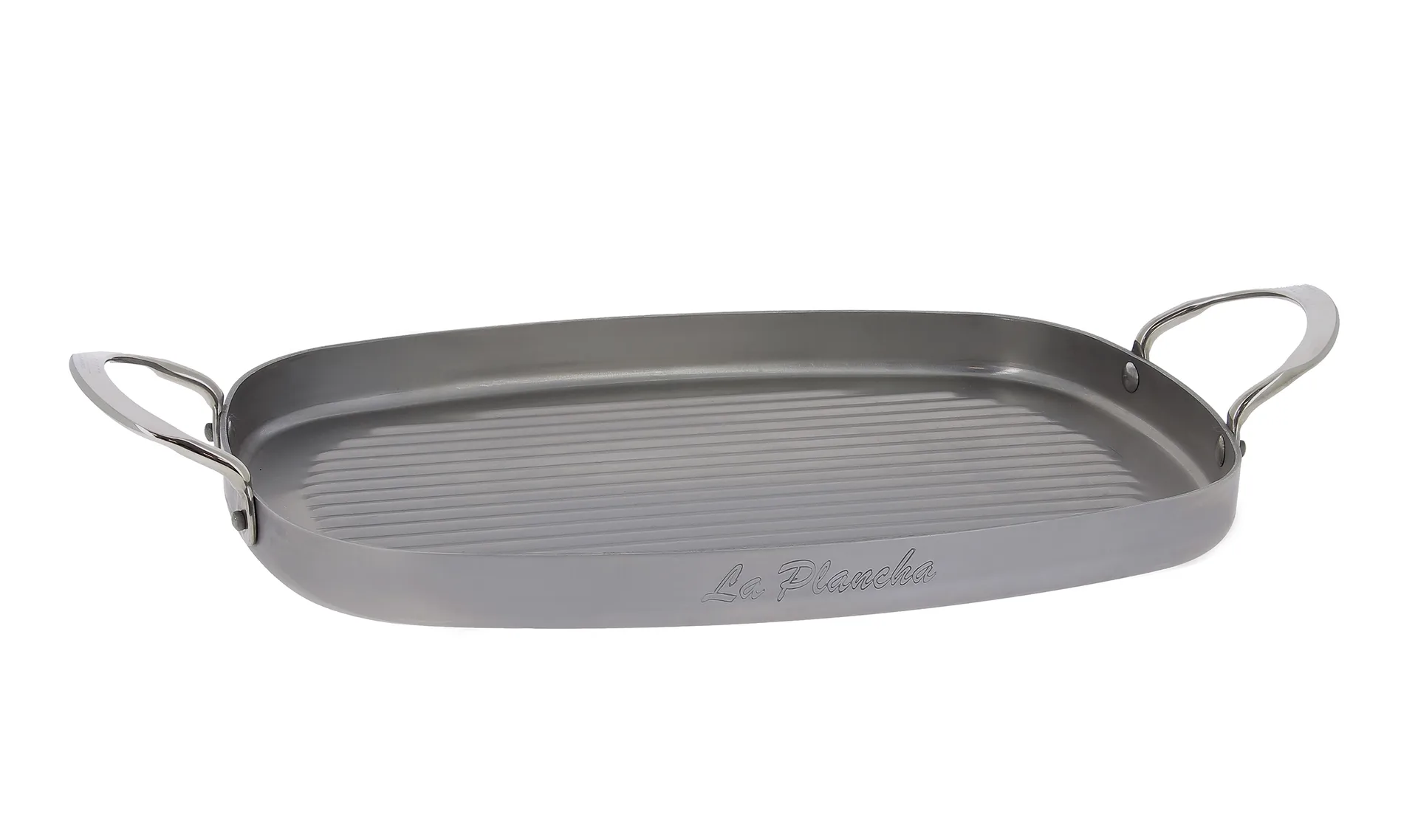Mineral B grillplaat 2 handgrepen, 38x26 cm De Buyer