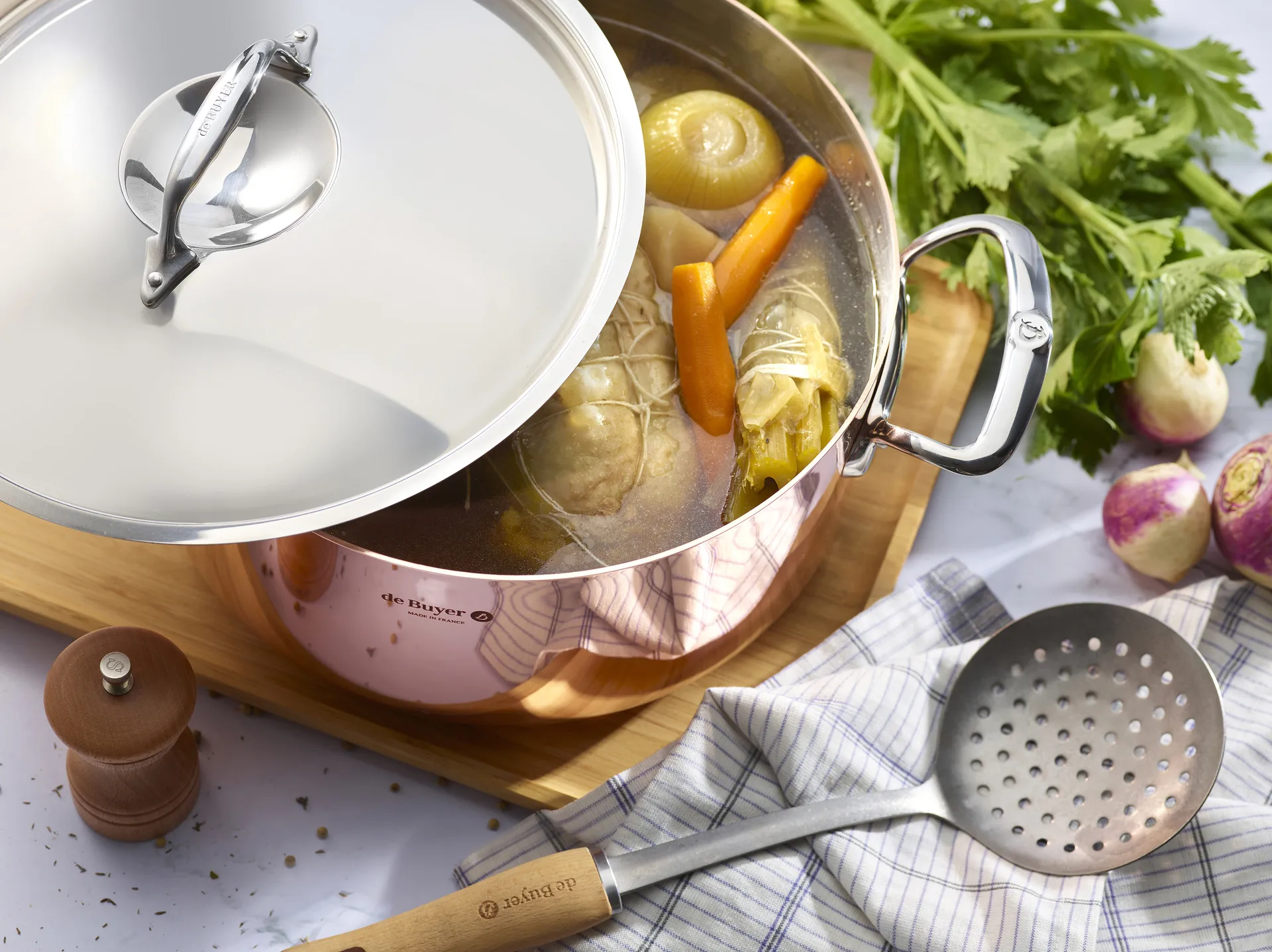 Prima Matera braadpan met deksel inductie, 24 cm De Buyer