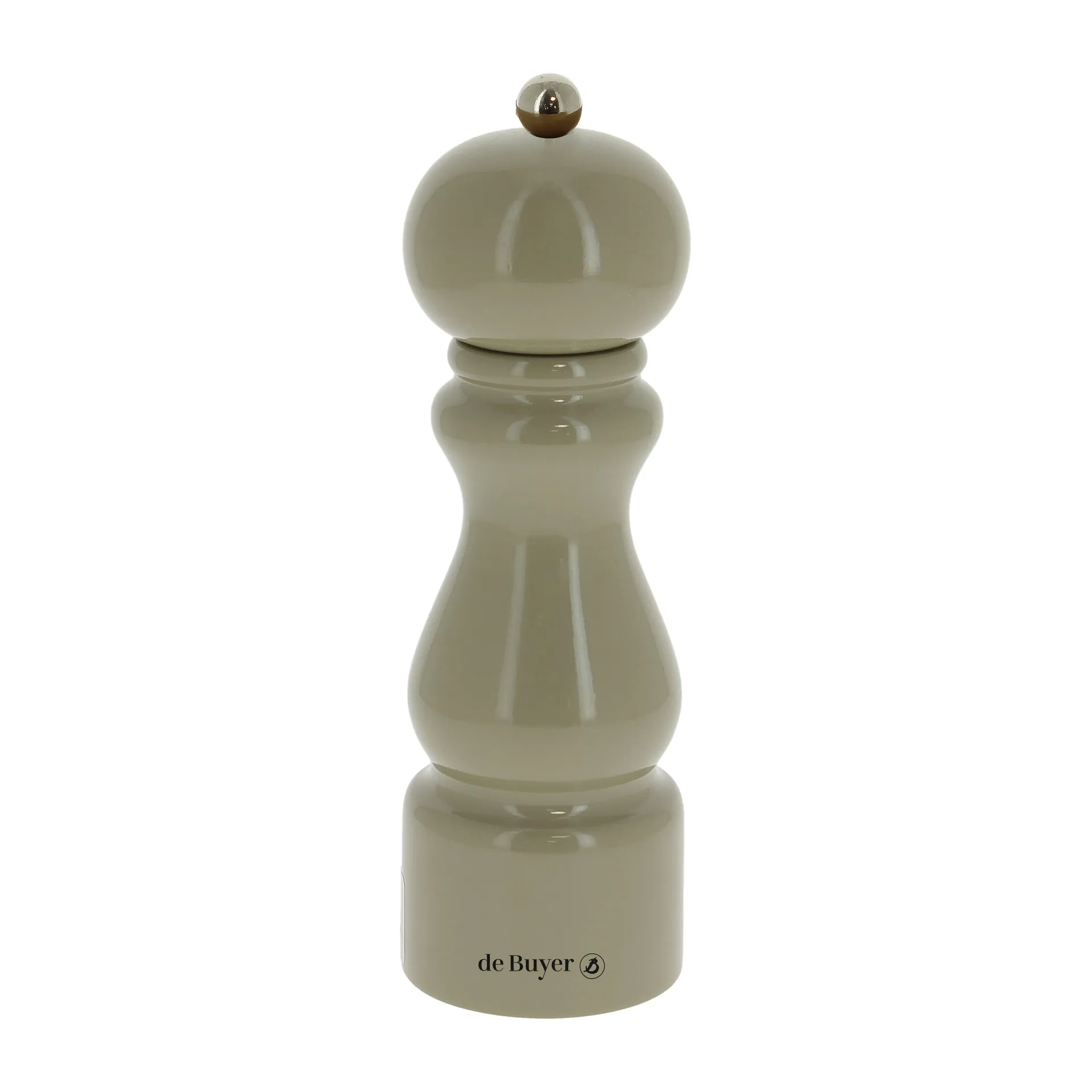 Rumba zout- en pepermolen keramiek 20 cm, Greige-glanzend De Buyer