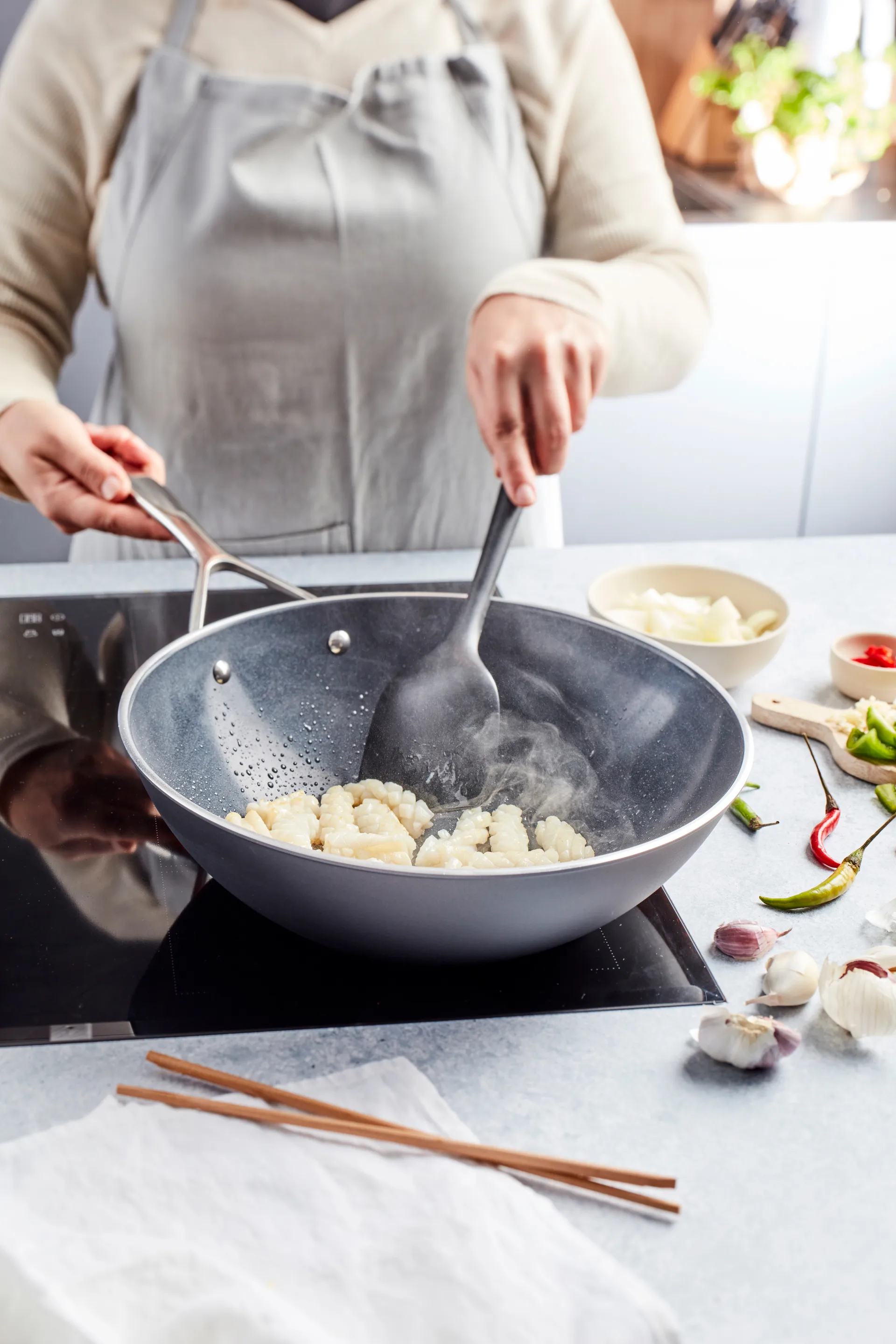 Alu Pro 5 Ceraforce wokpan keramisch 5-ply, Ø30 cm Demeyere