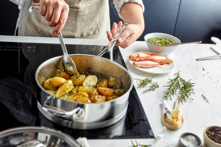 Atlantis 7 Outdoorpan met deksel roestvrij staal, Ø24 cm Demeyere
