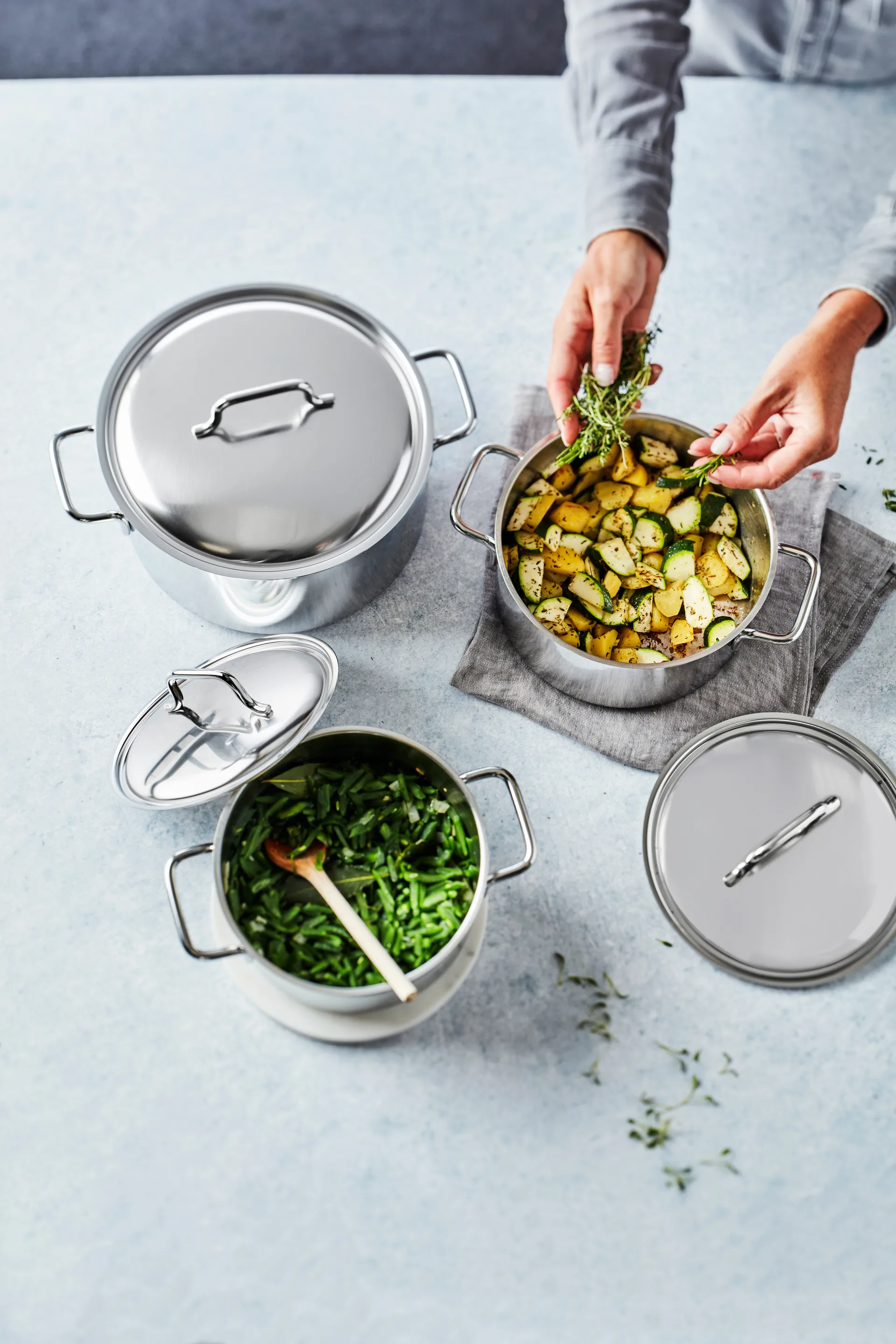 Demeyere Apollo 7 kookpan laag roestvrij staal, 3 L Demeyere