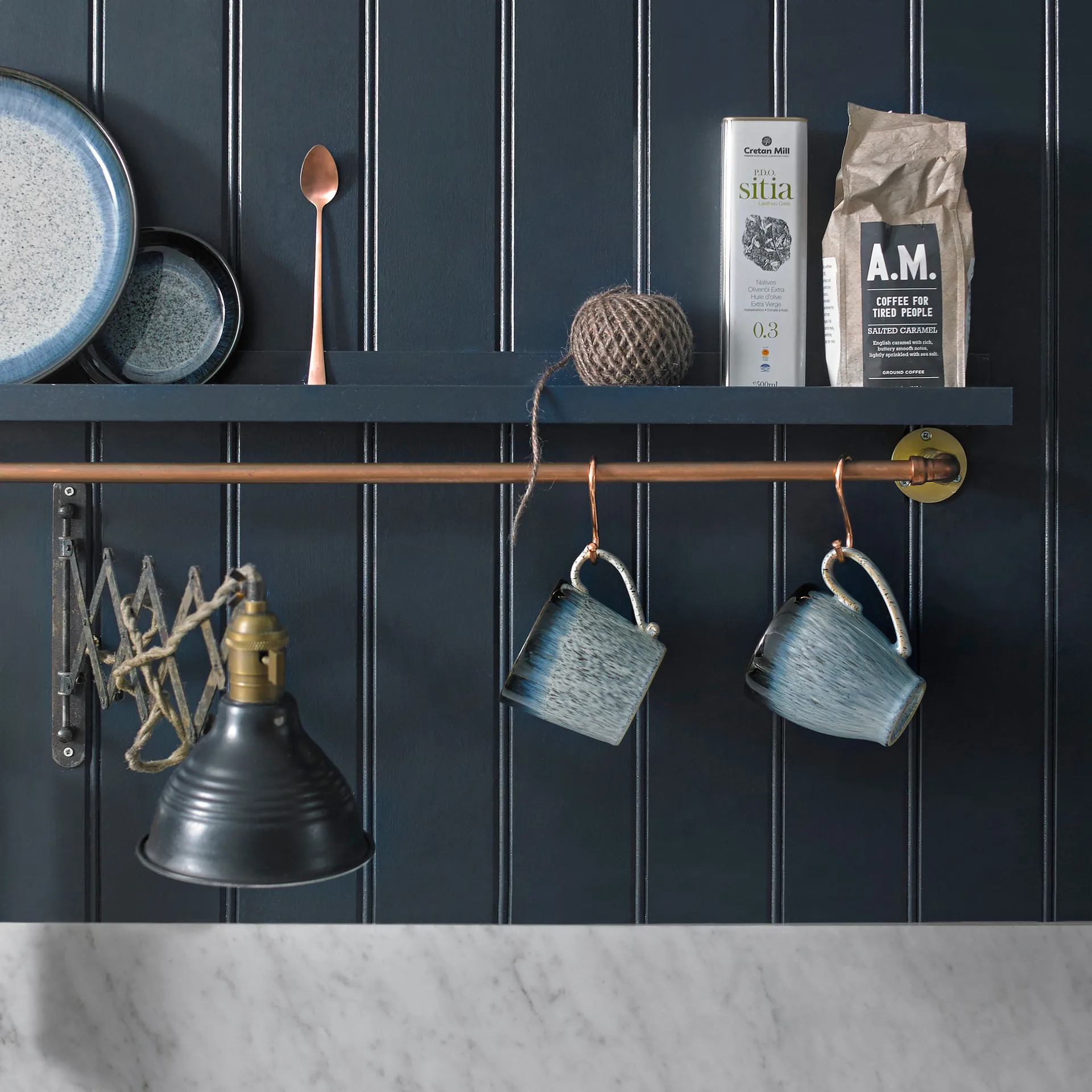 Halo beker 42 cl, Blauw-grijs-zwart Denby