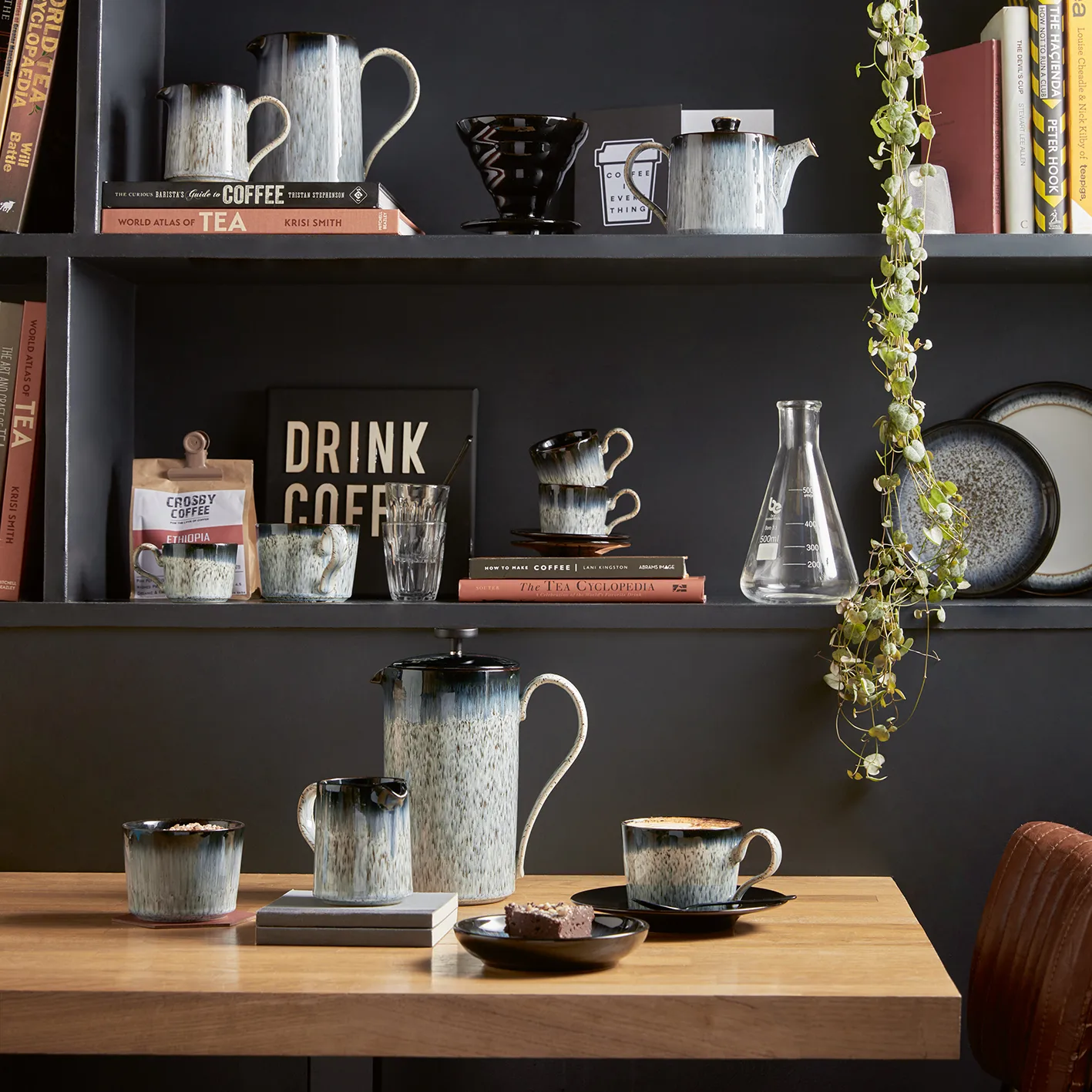 Halo Brew schotel voor bij espressokop, Zwart Denby