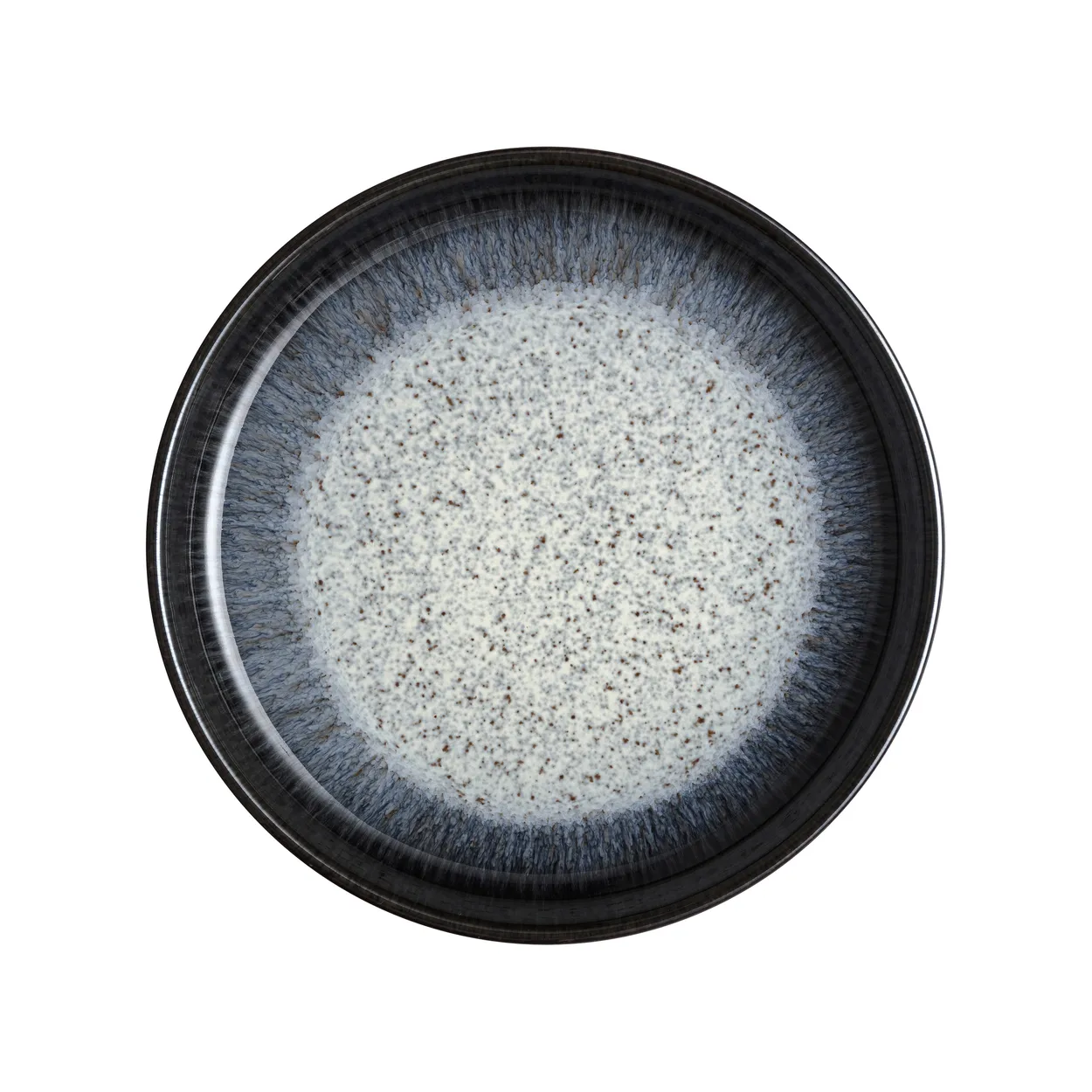 Denby Halo Coupe bordje 17 cm Blauw-grijs-zwart