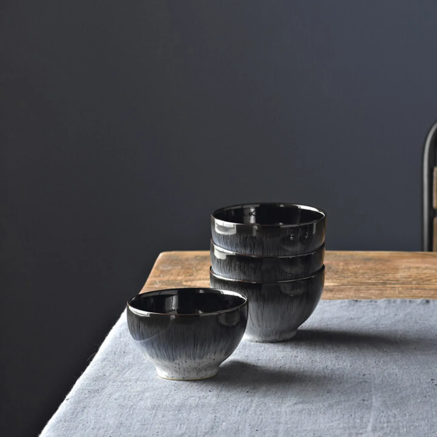 Halo kom 10,5 cm, Blauw-grijs-zwart Denby