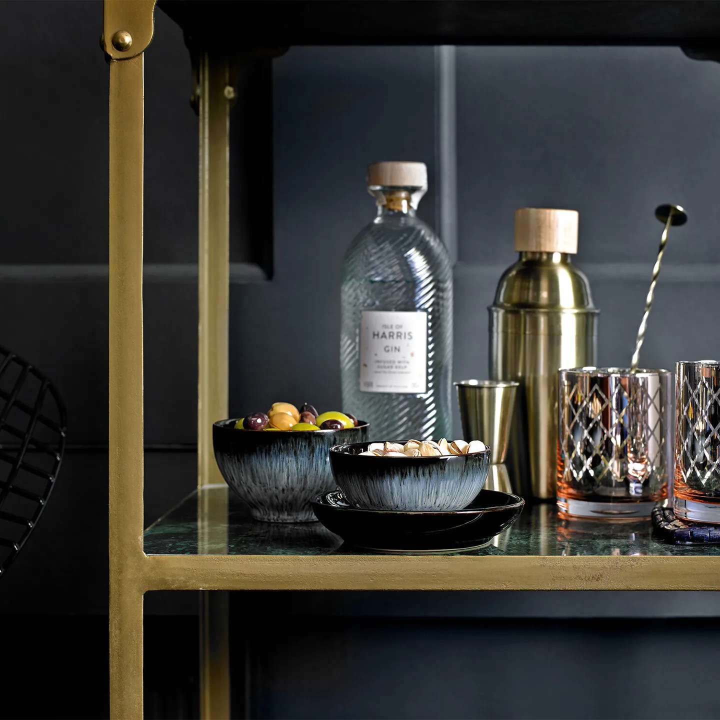 Halo kom 10,5 cm, Blauw-grijs-zwart Denby