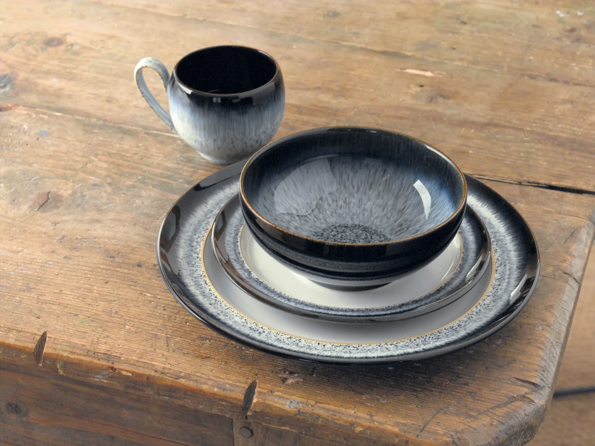 Halo noedelkom 17,5 cm, Blauw-grijs-zwart Denby