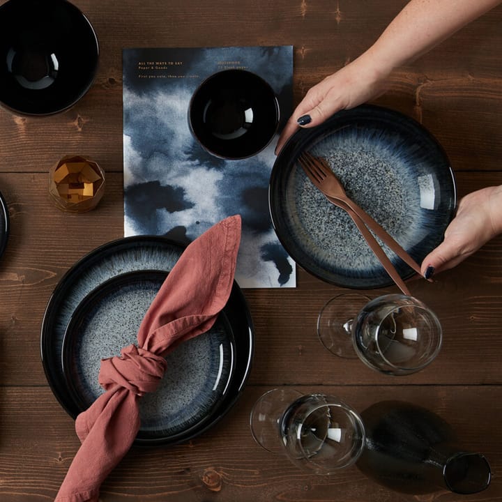 Halo pastabord 22 cm, Blauw-grijs-zwart Denby