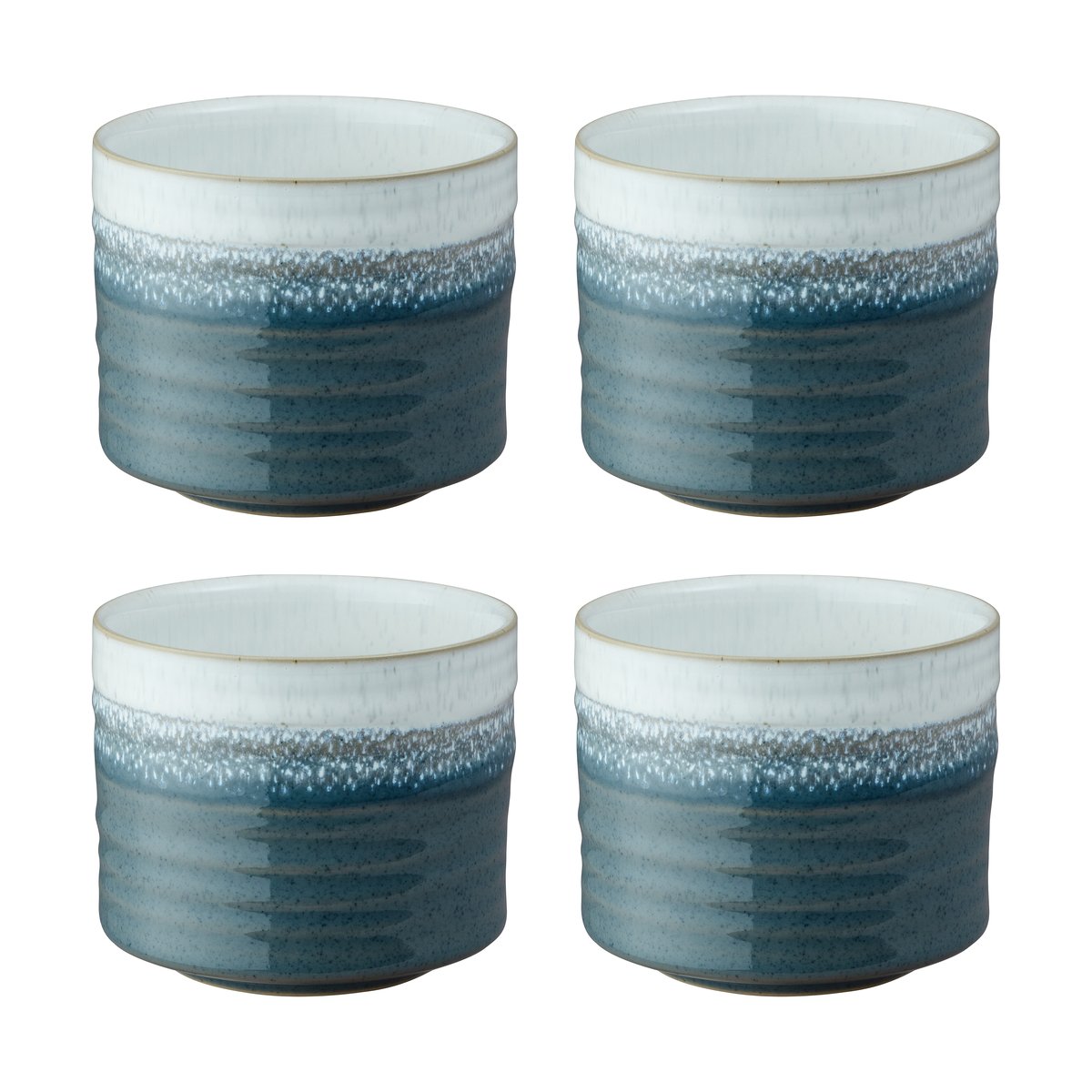 Denby Kiln Accents kom o17 cm 4-delig Slate | Scandinavisch Interieur | Ontbijtkommen | Blauw