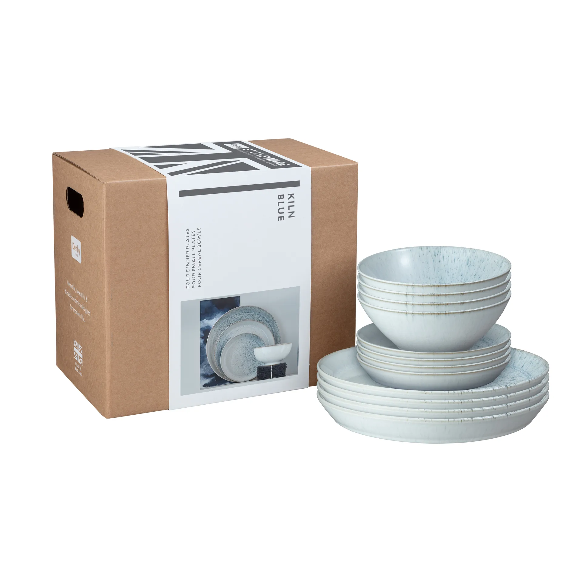 Kiln blue serviesset, 12-delig Denby