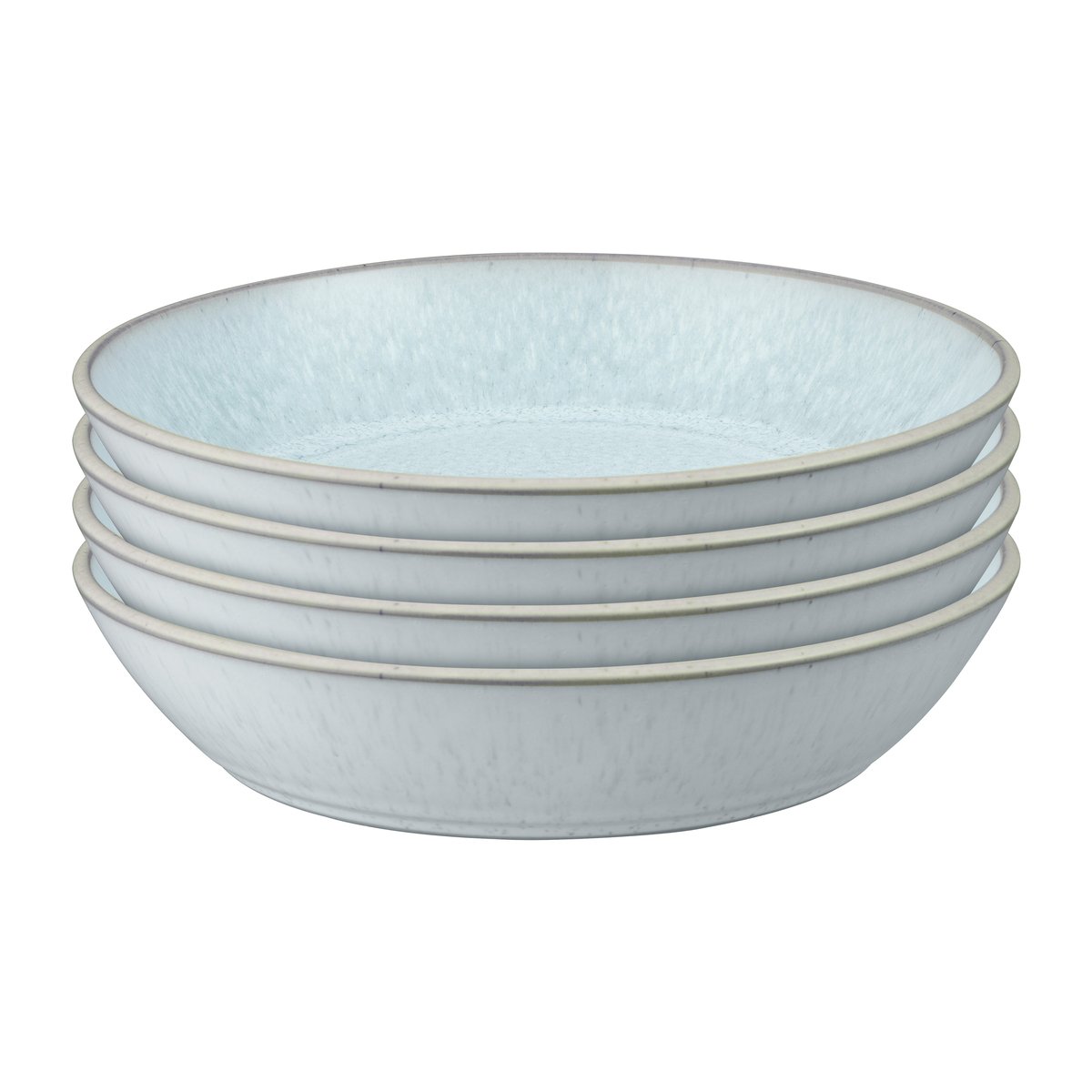 Denby Kiln pastaschaal o22 cm 4-pack Green | Scandinavisch Interieur | Diepe borden | Groen