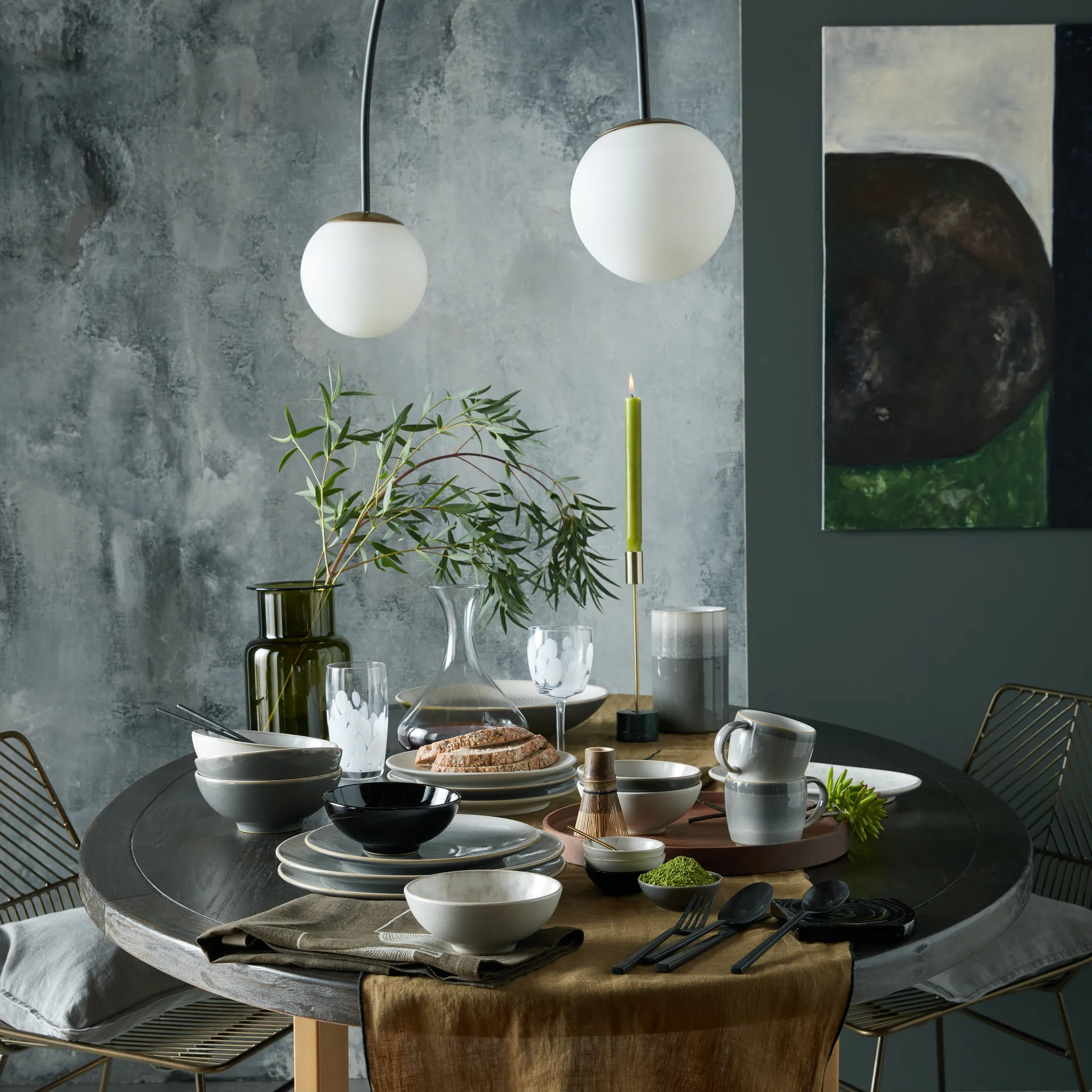 Modus Marble Curved kom 13,5 cm, Wit Denby