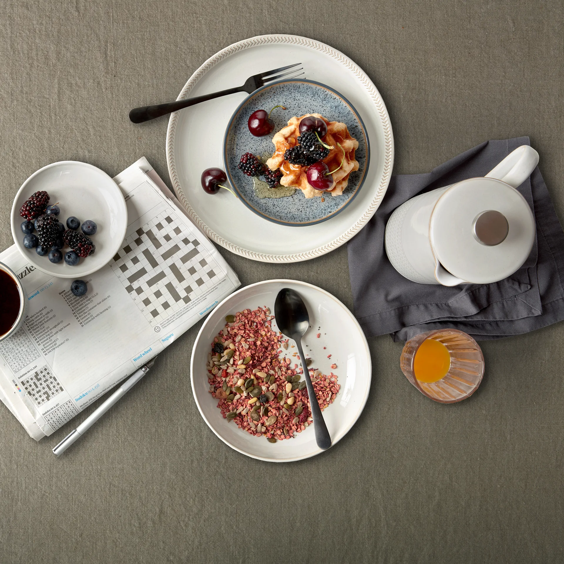 Natural Canvas cafetière 1,15 l, Textured Denby