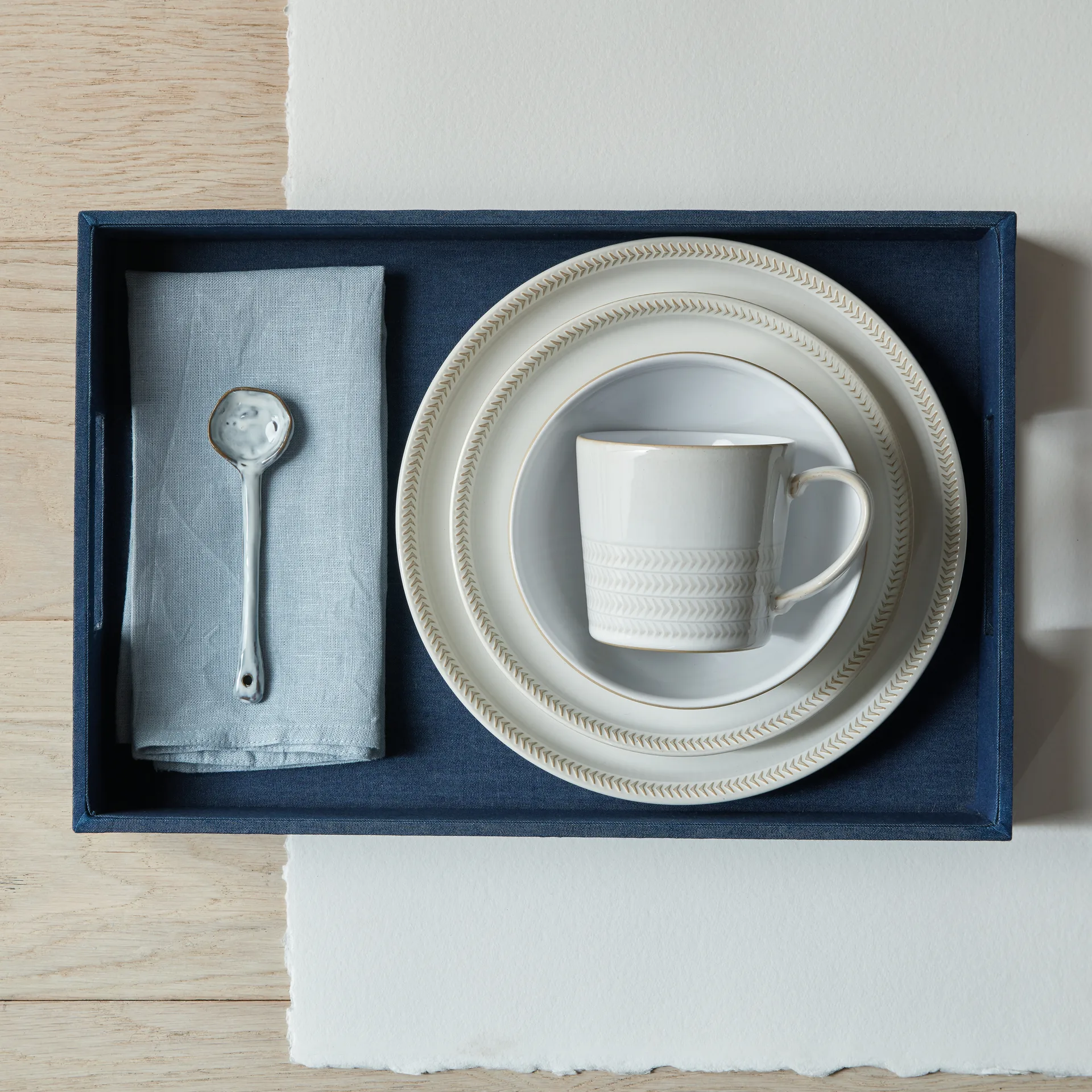 Natural Canvas coupe bord 21 cm, Textured Denby