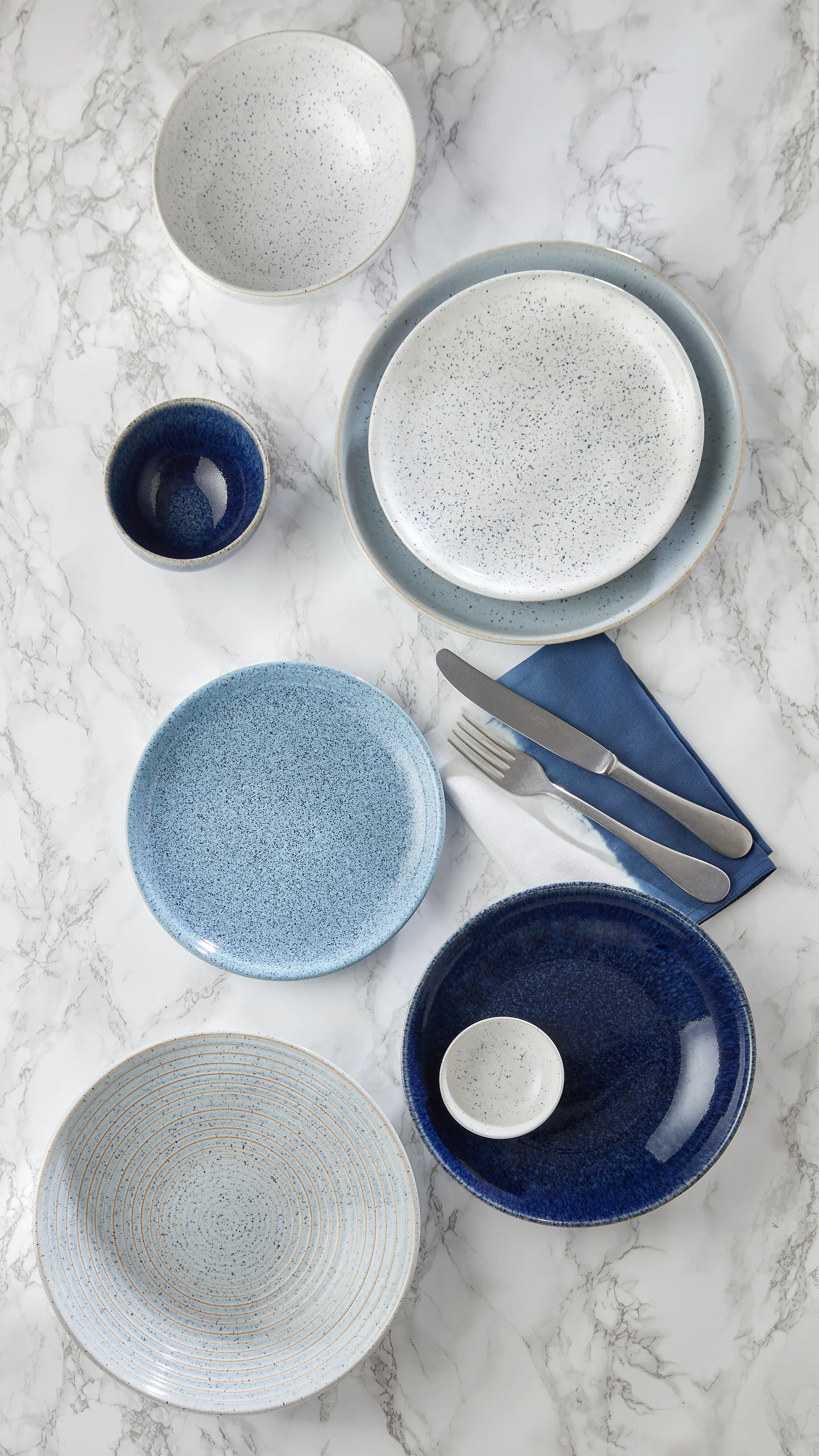 Studio Blue bordje 17 cm, Flint Denby