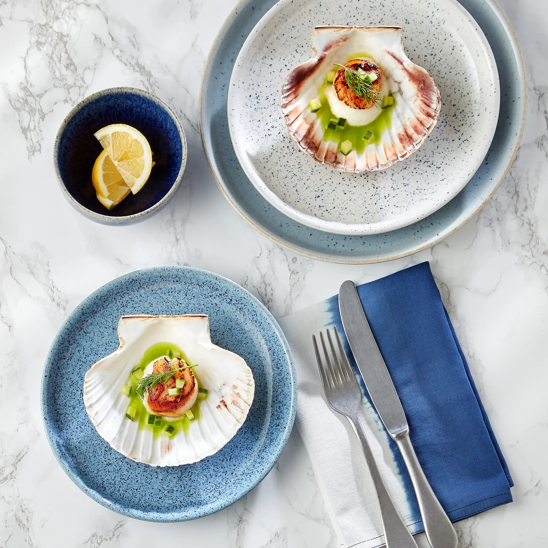 Studio Blue coupe bord 21 cm, Flint Denby