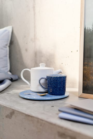 Studio Blue geribbelde beker 40 cl - Cobalt-pebble - Denby