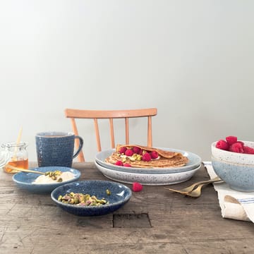 Studio Blue geribbelde beker 40 cl - Flint-chalk - Denby