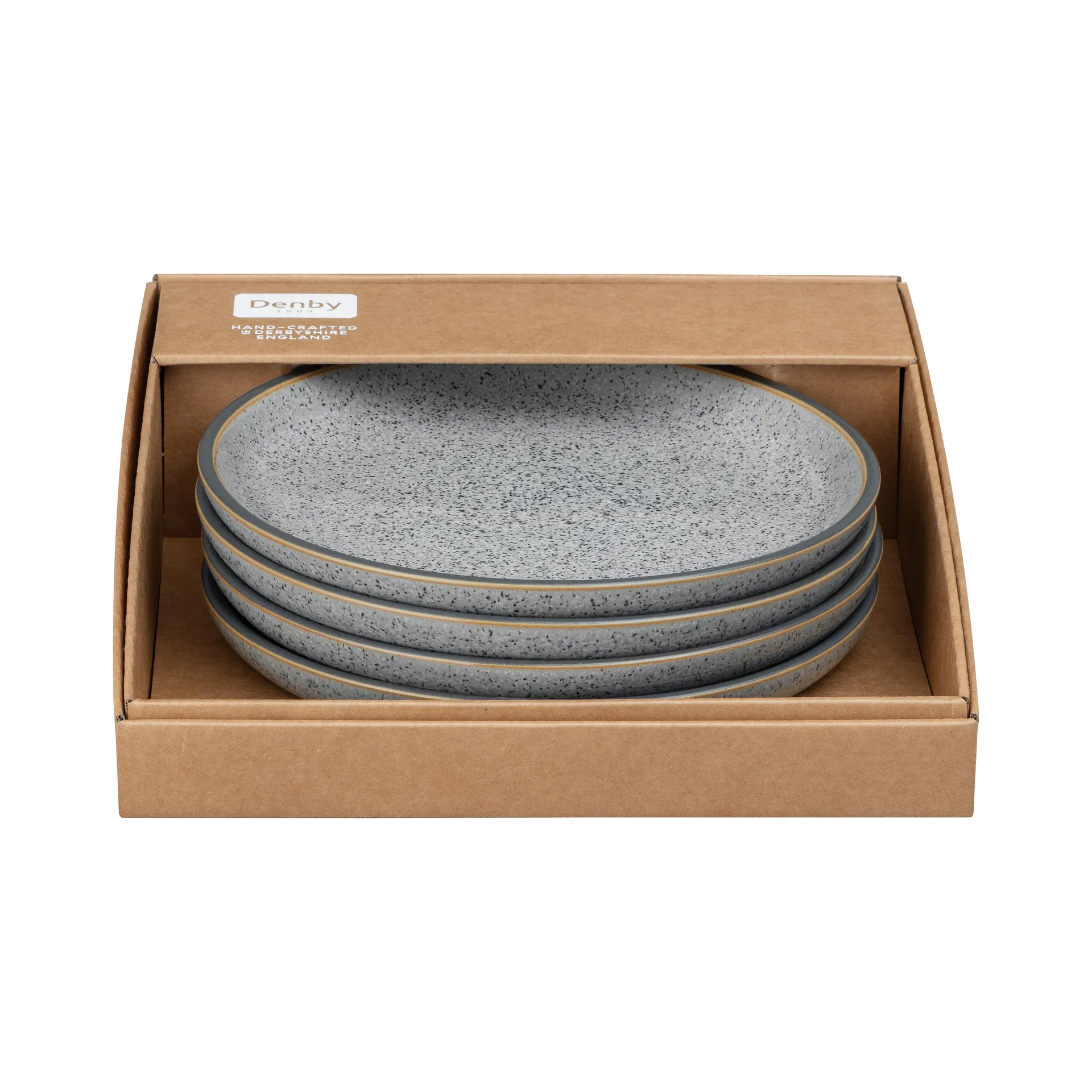 Studio Grey bord 21 cm 4-pack, Graniet Denby